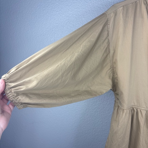 Sweet Baby Jamie Taupe Cotton Wrap Dress - Picture 5 of 11